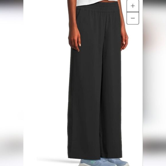 Calvin Klein Womens Black High Waist Wide Leg Pants Pockets sz 1X - Picture 11 of 13